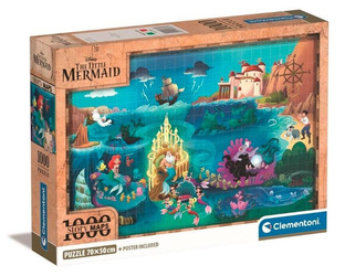 Clementoni Puzzle 1000 Teile Kompakt Disney Karten Kleine Meerjungfrau