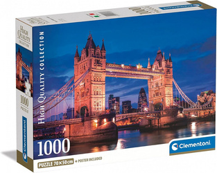 Clementoni Puzzle 1000 Teile Kompakt Tower Bridge bei Nacht
