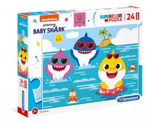 Clementoni Puzzle  24 Teile Maxi Super Colour Baby Shark