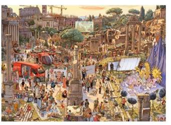 Heye Puzzle 2000 Teile Modeschau in den Ruinen des alten Rom, Knoor Peter (Heye Puzzle+Poster)