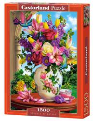 Puzzle Castorland  1500 Teile Vase mit Blumen - Kolibris