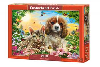 Puzzle Castorland  500 Teile Beste Freunde Katze und Hund