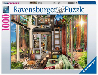 Ravensburger Puzzle 1000 Elemente Hütte im Wald