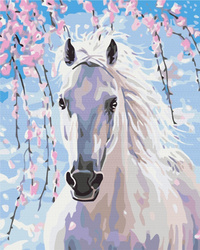Symag Image Paint it! Malen nach Zahlen. Pferd in Kirschblüte