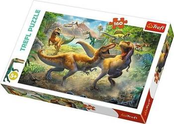 Trefl Puzzle 160 Teile Kämpfende Tyrannosaurier