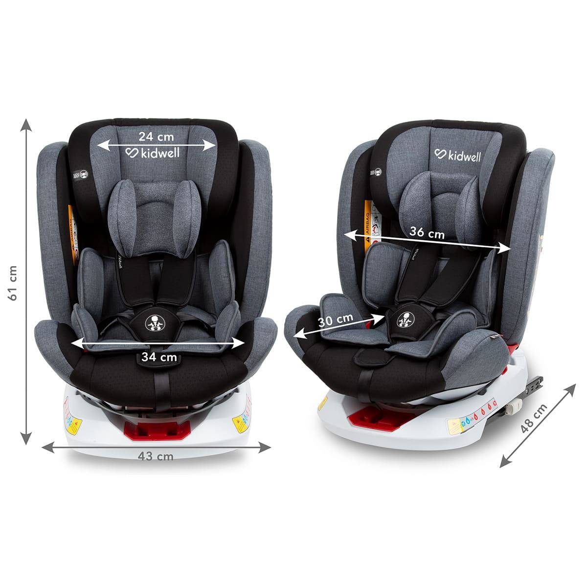 besrey Autokindersitz Kindersitz mit Isofix Kinderautositz Autositz Gruppe  1/2/3 9-36kg, ab: 9,00 kg, bis: 36,00 kg, Faltbarer und Tragbar