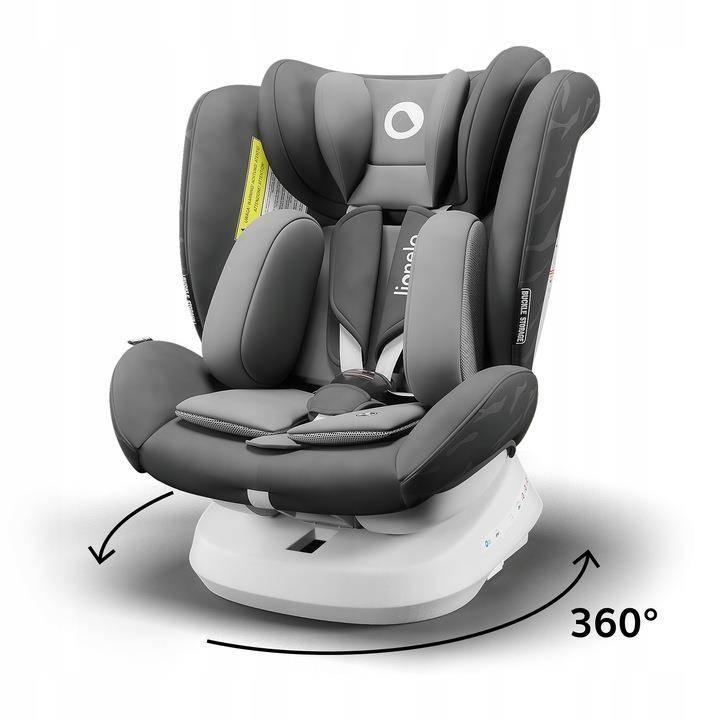 Autositz Kinder Kinderautositz Bastiaan 360° Grau ISOFIX 0-36 kg Gruppe 0/1/2/3 
