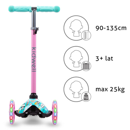  Kidwell UNO Happy Kinderroller Tretroller Dreirad-Balance-Roller