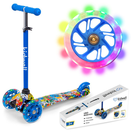  Kidwell UNO Monsters Kinderroller Tretroller Dreirad-Balance-Roller