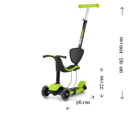 3-Räder Roller Milly Mally Scooter Little Star Green