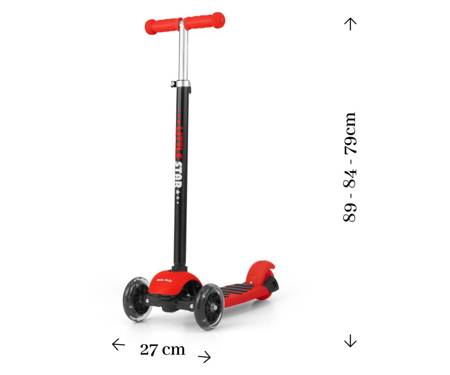 3-Räder Roller Milly Mally Scooter Little Star Red