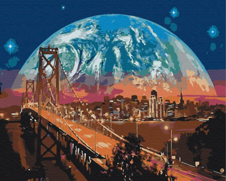Bild Paint it! Malen nach Zahlen - Mond über San Francisco
