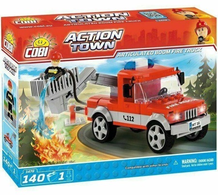 Cobi Action Town 1479 Articulated Boom Fire Truck NEU OVP rb
