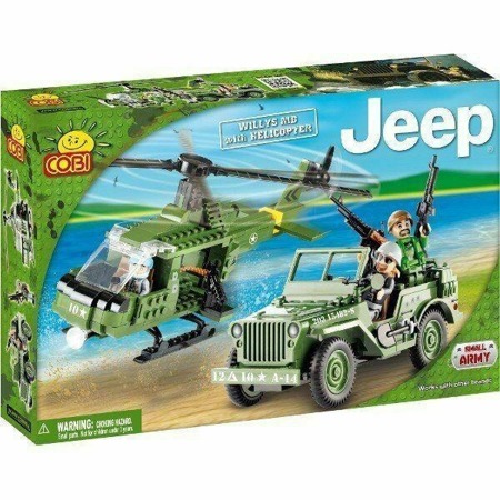 Cobi Small Army 24254 Jeep Willys MB with Helicopter 