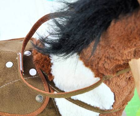 MILLY MALLY Schaukelpferd Pferd Wippe mit Soundeffekten Dark Brown