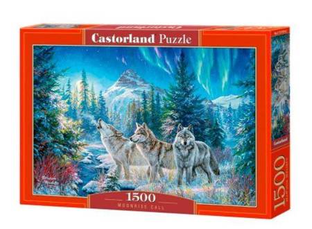 Puzzle Castorland  1500 Teile Wölfe Mondaufgang Ruf