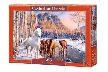 Puzzle Castorland  500 Teile Pferde Winterlandschaft