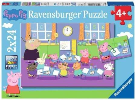 Ravensburger Puzzle  2x24 Teile Peppa Pig und die ganze Klasse