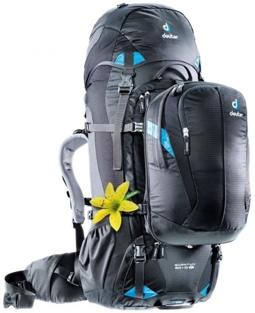 Trekking rucksack Deuter Quantum 60 + 10 SL black-turquoise