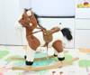 MILLY MALLY Schaukelpferd Pferd Wippe mit Soundeffekten Dark Brown